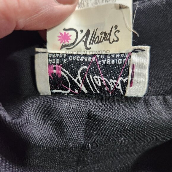 Dallairds Vintage Blazer Womens 14 Long Length 4 Button Black Front Pockets - Picture 9 of 9